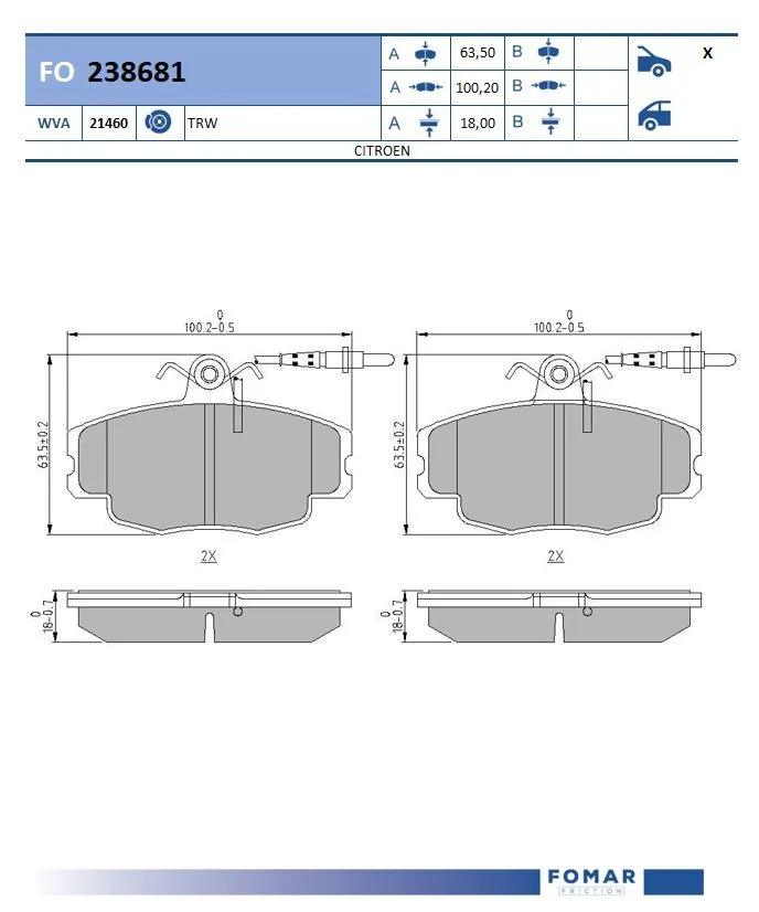 Brake Pad Set, disc brake
